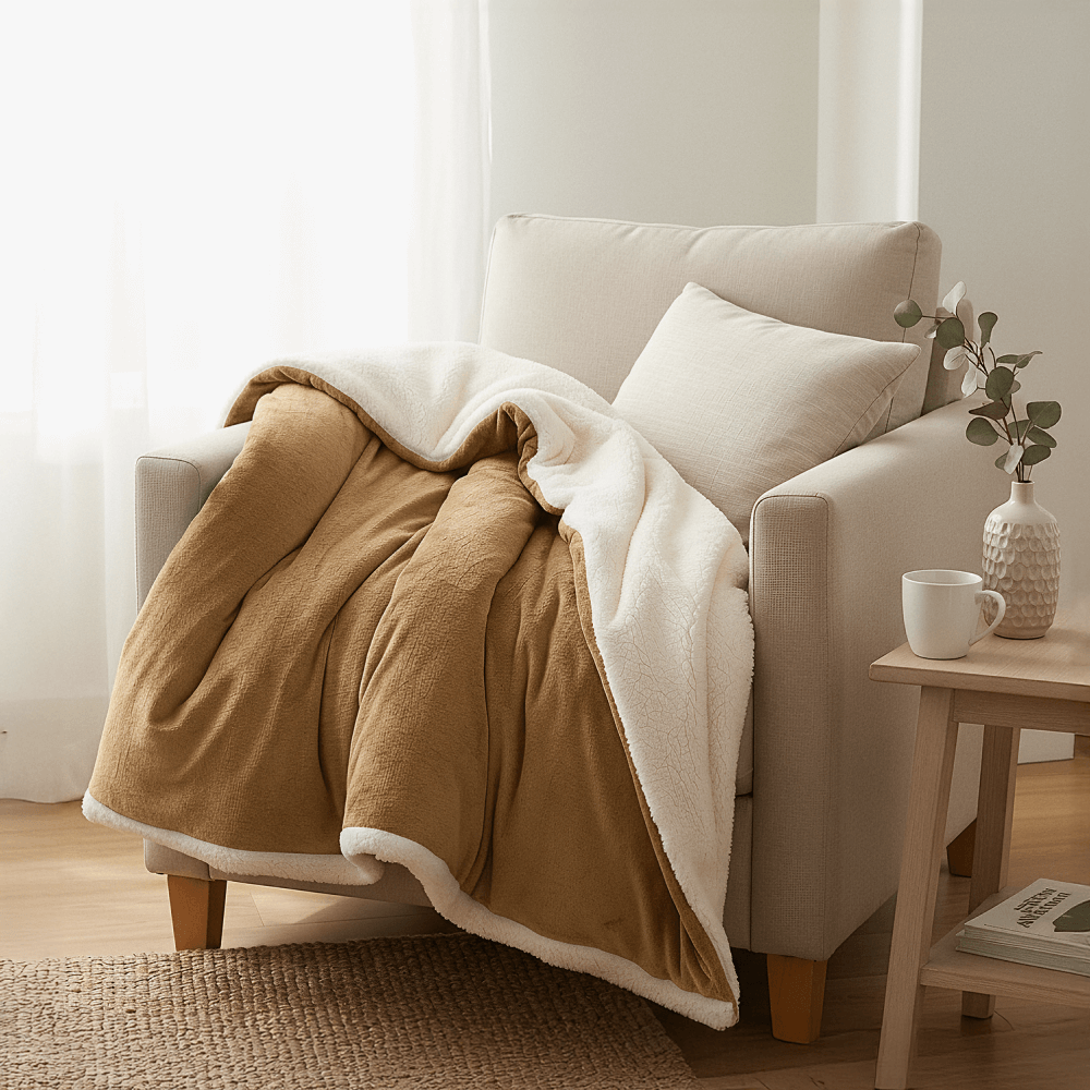 Plaid Cocooning Sherpa