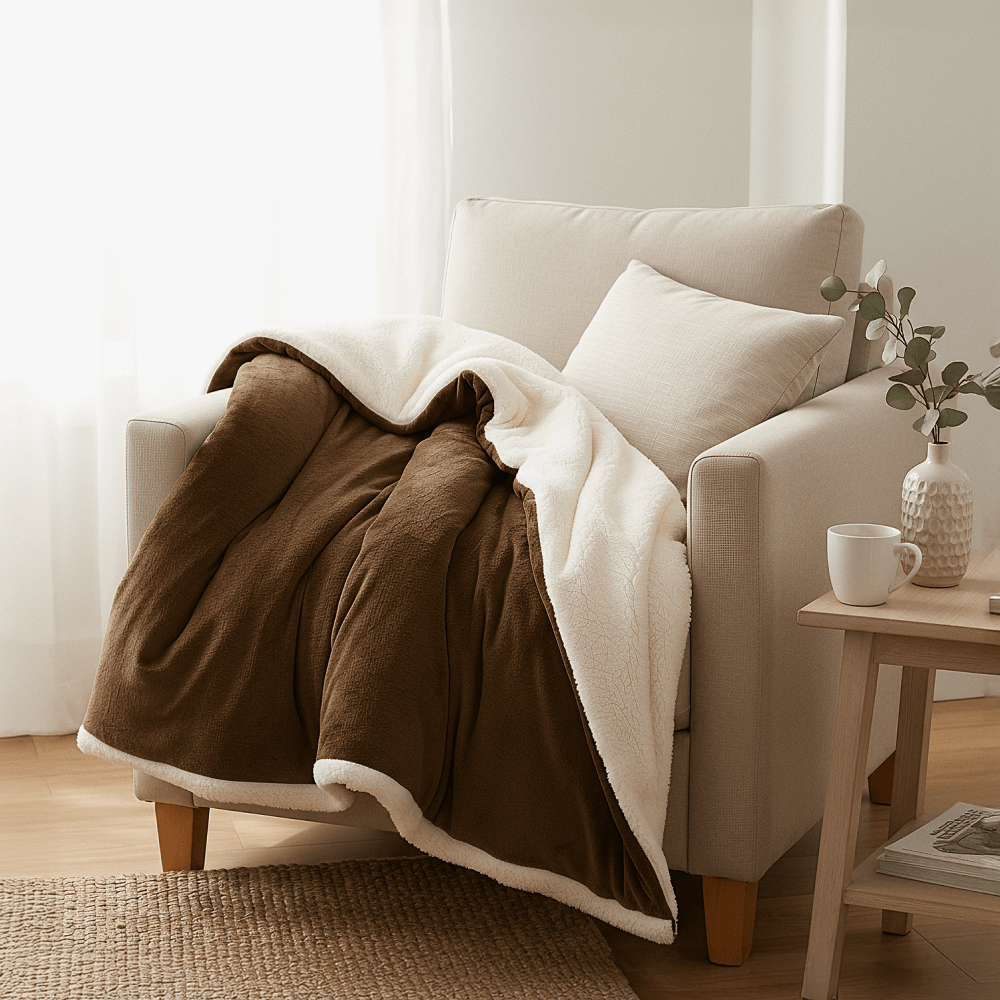 Plaid Cocooning Sherpa