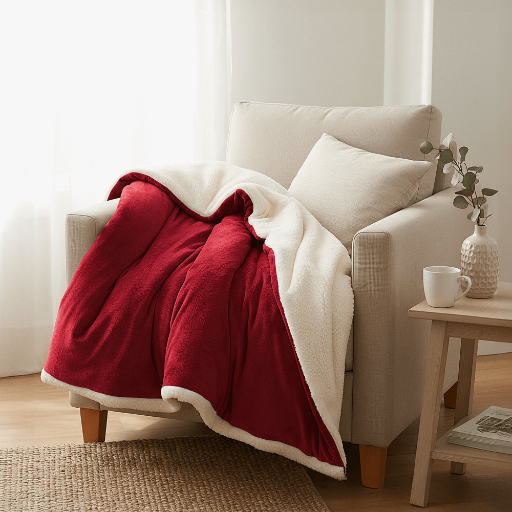 Plaid Cocooning Sherpa
