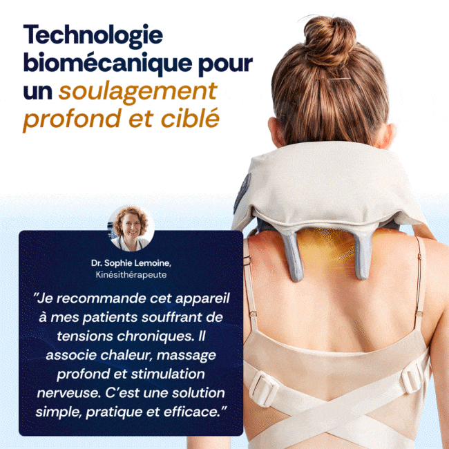 Masseur cervical shiatsu chauffant 6D Somnilys - Somnilys