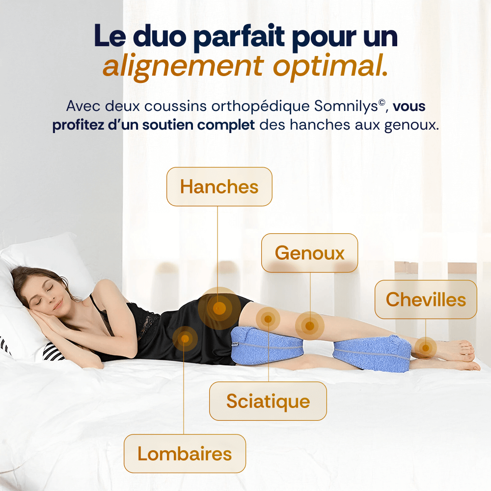 3CareLine Coussin pour jambes et genoux Dormir sur la hanche - Orthopédique - En 3CareLine Coussin pour jambes et genoux Dormir sur la hanche - Orthopédique - En