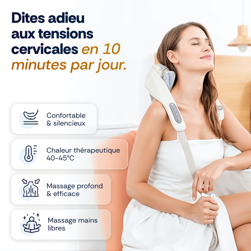 Masseur cervical shiatsu chauffant 6D Somnilys - Somnilys