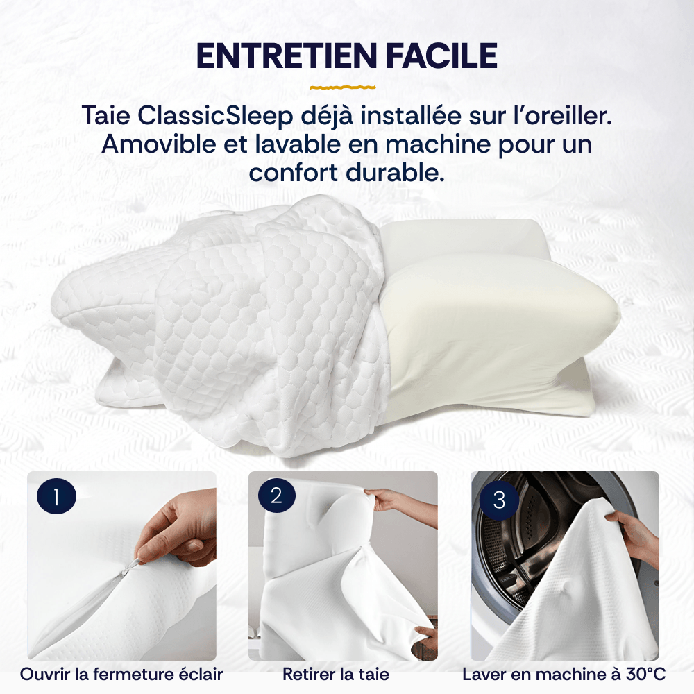 Oreiller ergonomique cervical à mémoire de forme Gen. 1