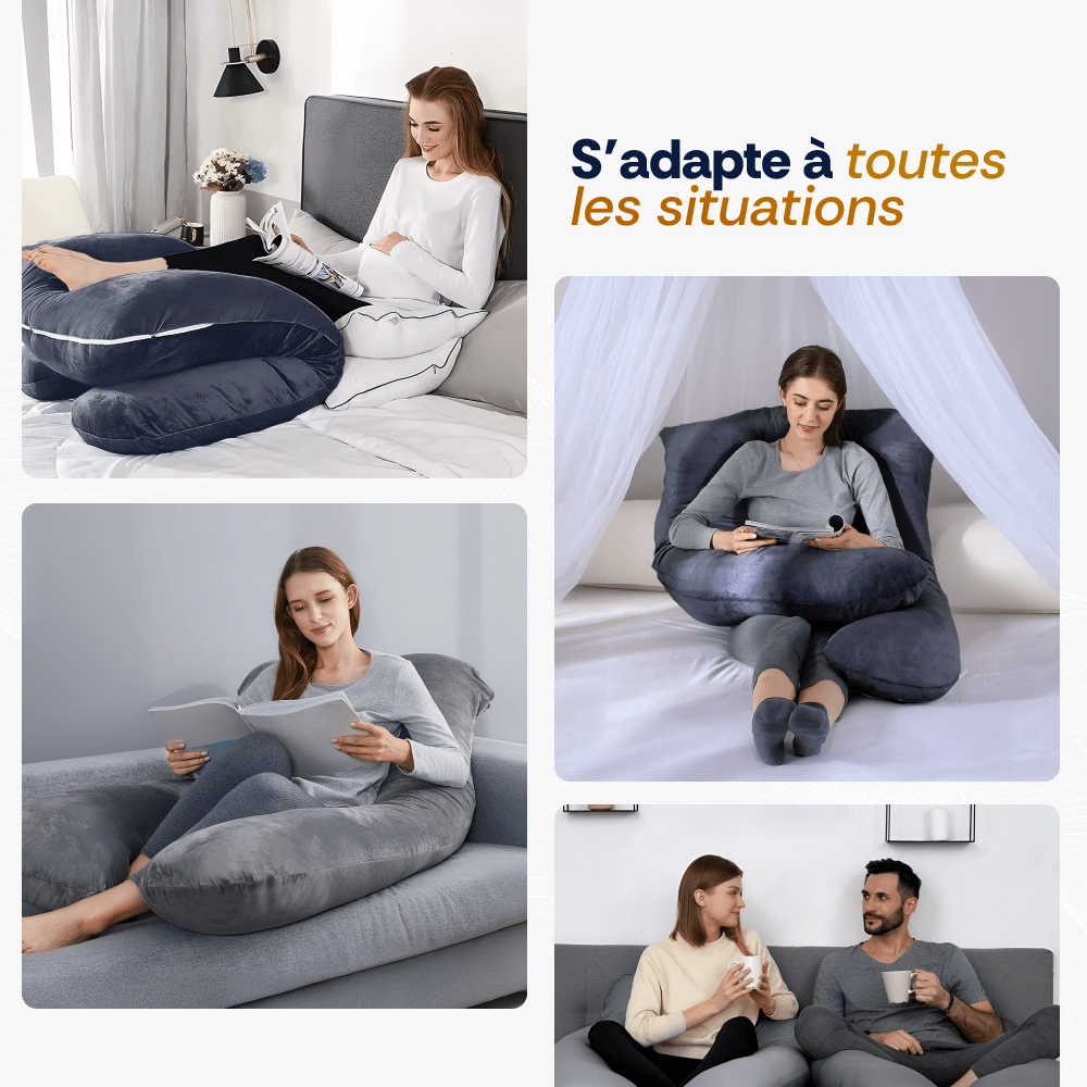 Coussin ergonomique XXL en U