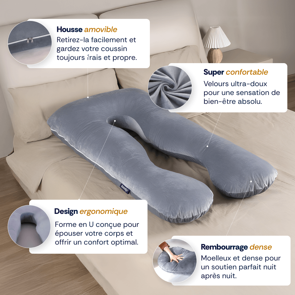 Coussin ergonomique XXL en U