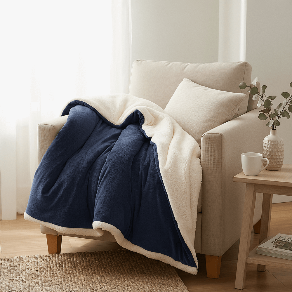 Plaid Cocooning Sherpa
