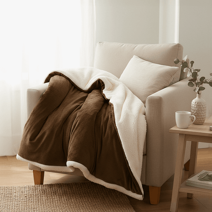 Plaid Cocooning Sherpa