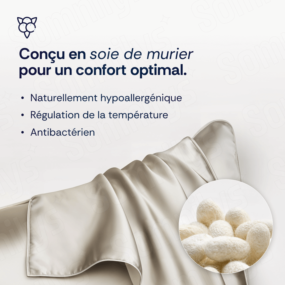 Taie d'oreiller en soie de mûrier - Somnilys