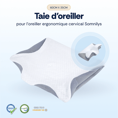 Taie d'oreiller supplémentaire pour l'oreiller ergonomique cervical Somnilys - Somnilys